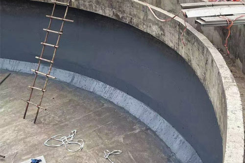 泳池蓄水池防水防腐喷涂聚脲施工专用喷涂机(图4) 泳池蓄水池防水防腐喷涂聚脲施工案例