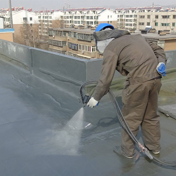 屋顶防水涂料喷涂施工案例